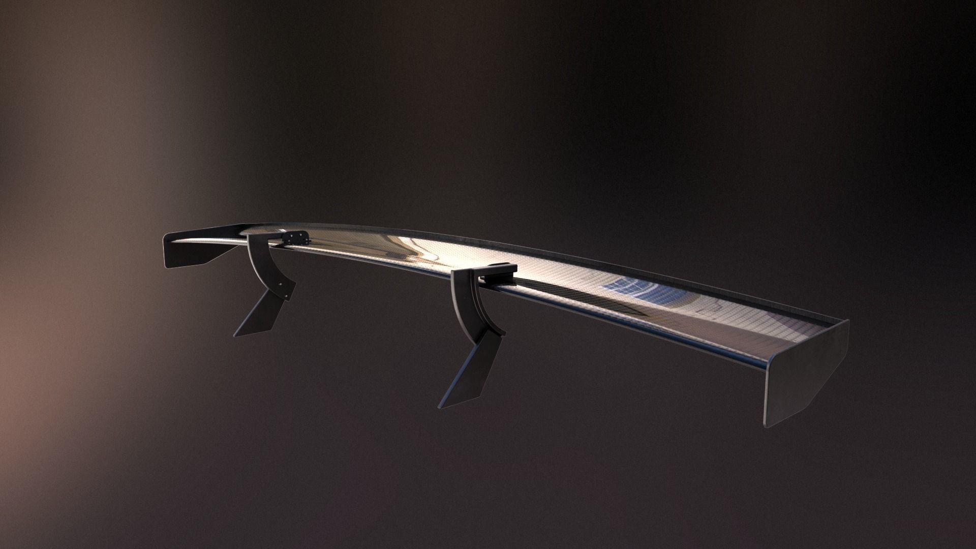 More than 20 semi procedural car wings spoilers Low-poly 3D model_11