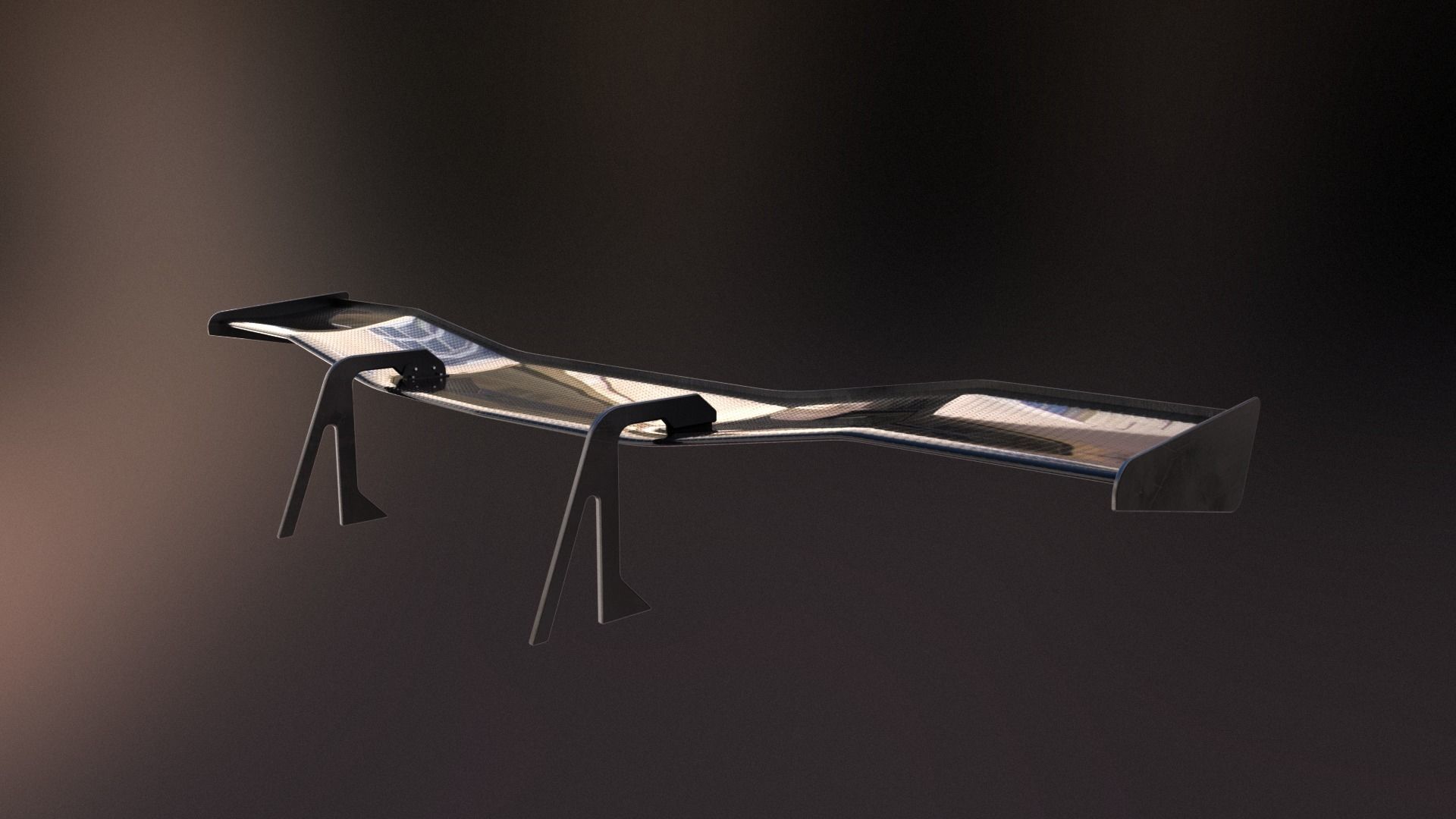 More than 20 semi procedural car wings spoilers Low-poly 3D model_24