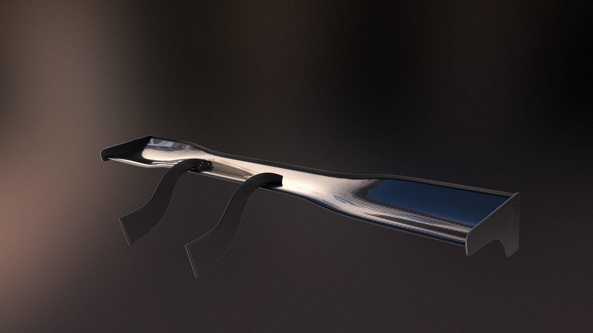 More than 20 semi procedural car wings spoilers Low-poly 3D model_8