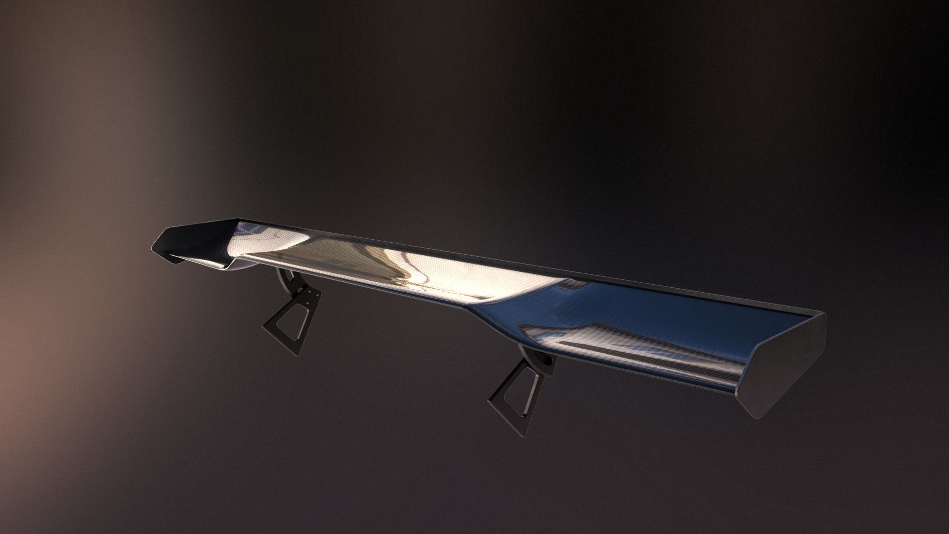 More than 20 semi procedural car wings spoilers Low-poly 3D model_10