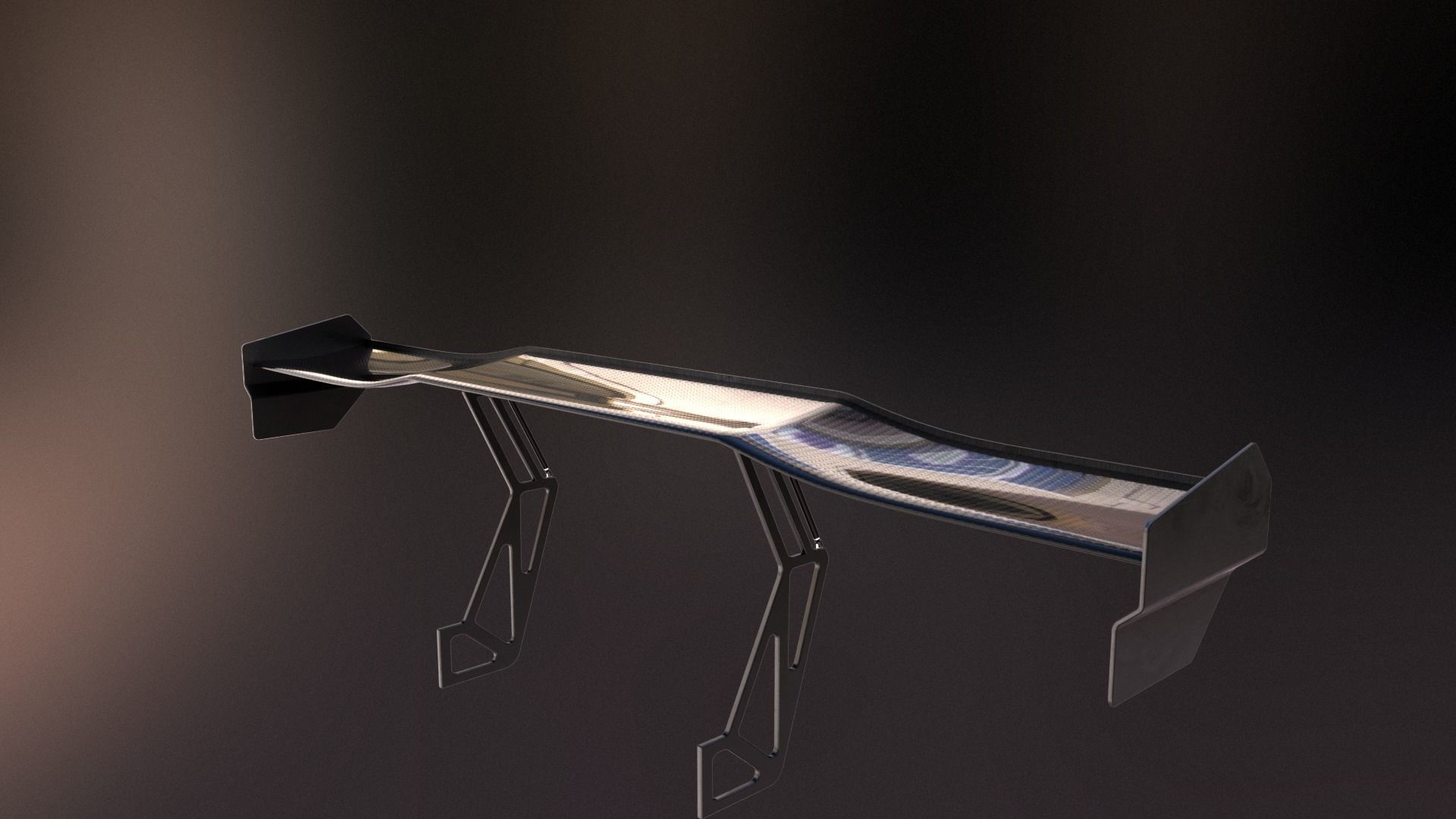 More than 20 semi procedural car wings spoilers Low-poly 3D model_20