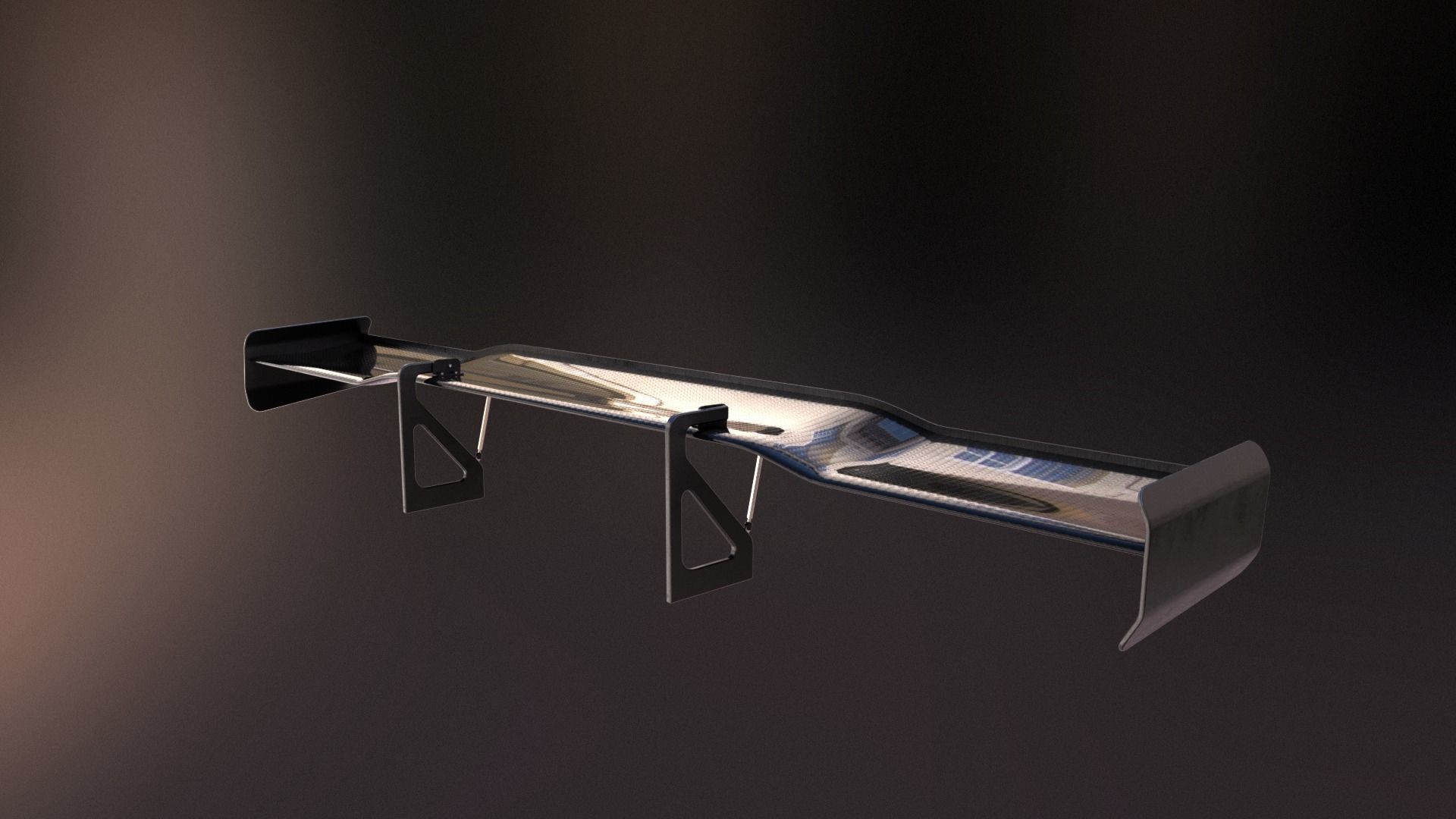 More than 20 semi procedural car wings spoilers Low-poly 3D model_21