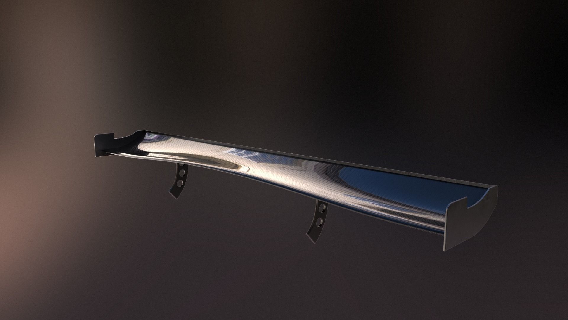 More than 20 semi procedural car wings spoilers Low-poly 3D model_6