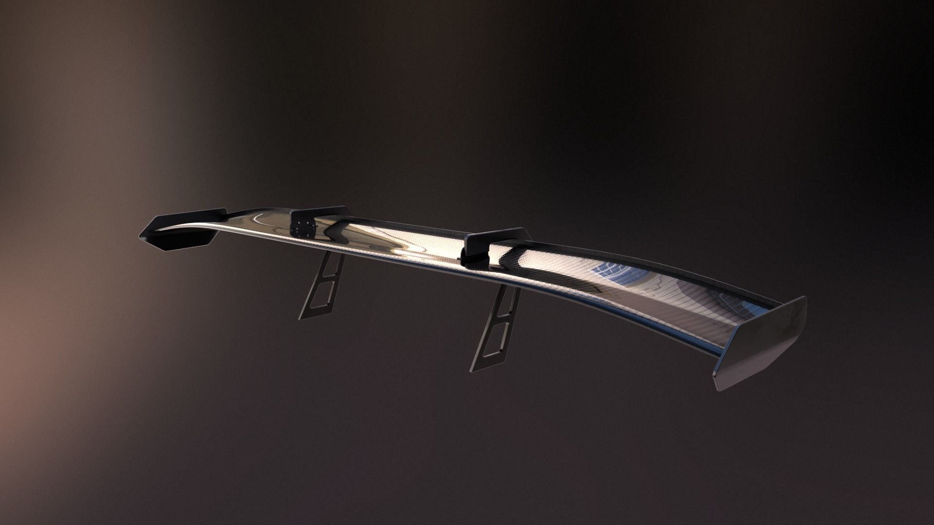 More than 20 semi procedural car wings spoilers Low-poly 3D model_19