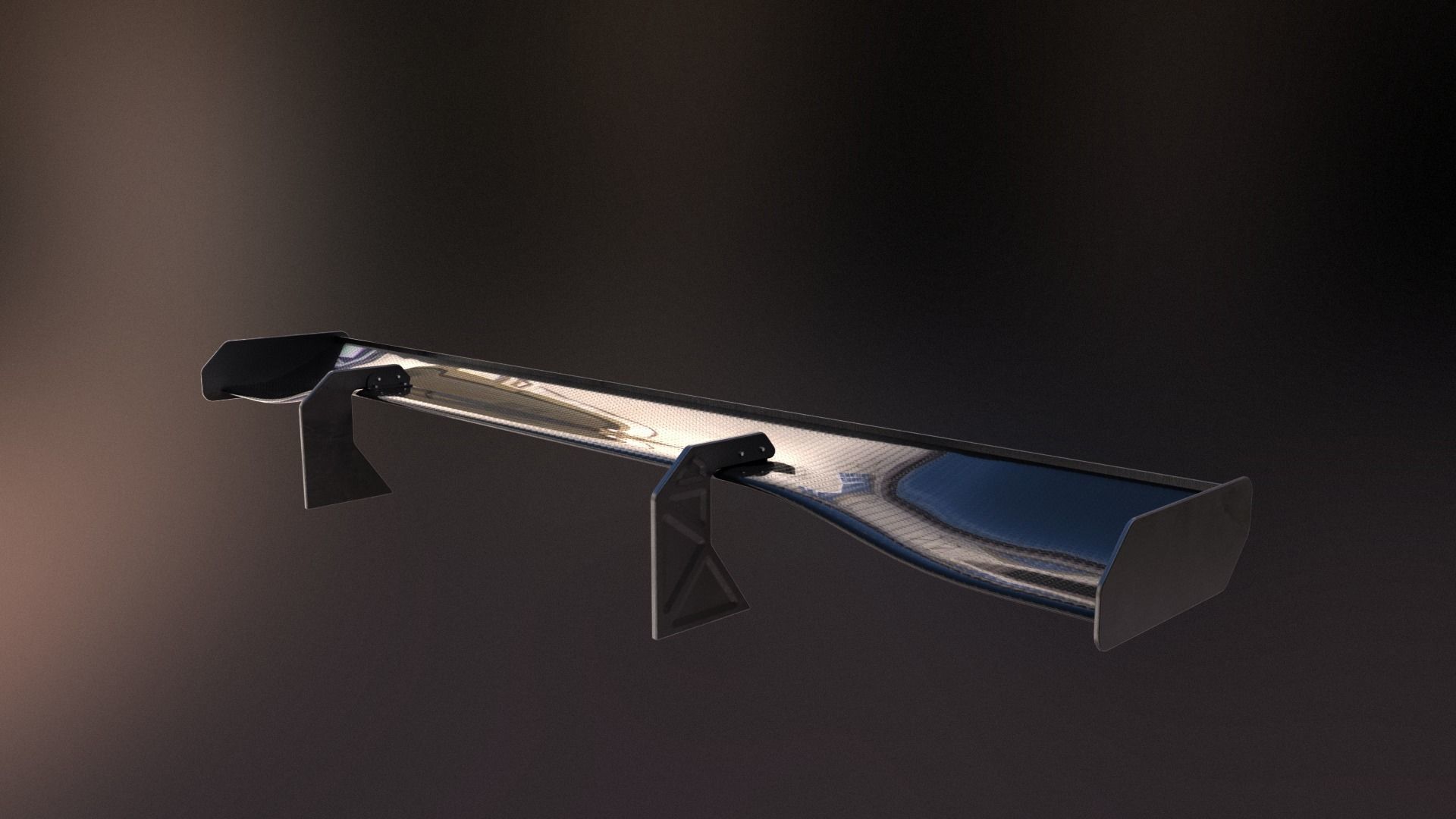 More than 20 semi procedural car wings spoilers Low-poly 3D model_4