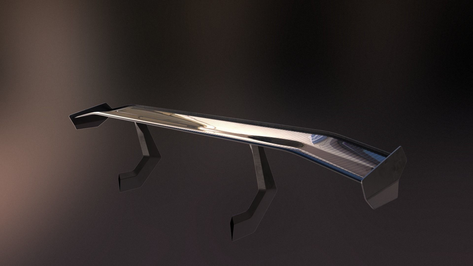 More than 20 semi procedural car wings spoilers Low-poly 3D model_18