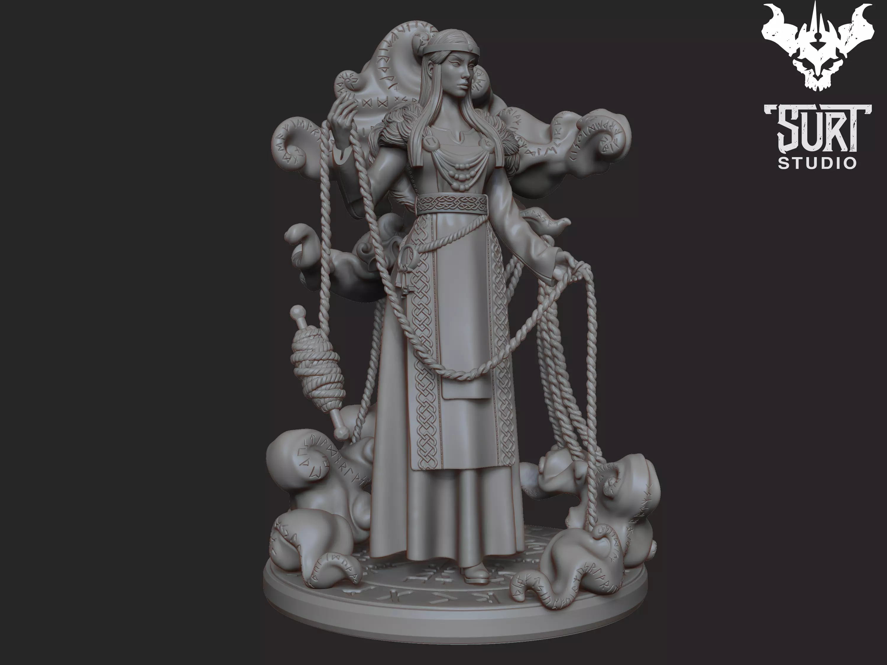 Frigg goddess of underworld 3D print model_0