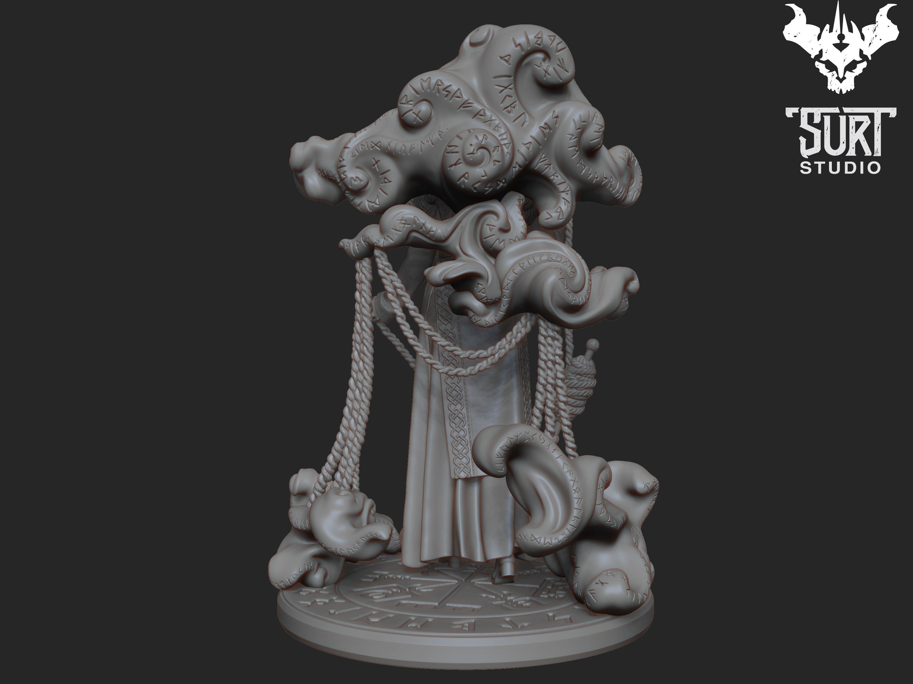 Frigg goddess of underworld 3D print model_2