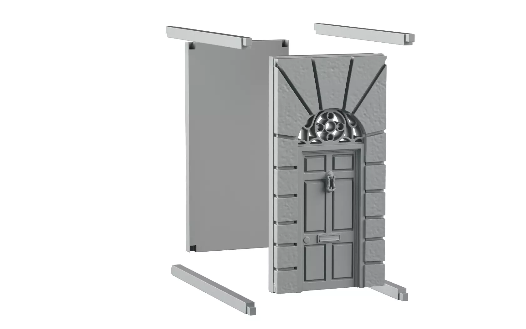 Door bookend 3D print model_0