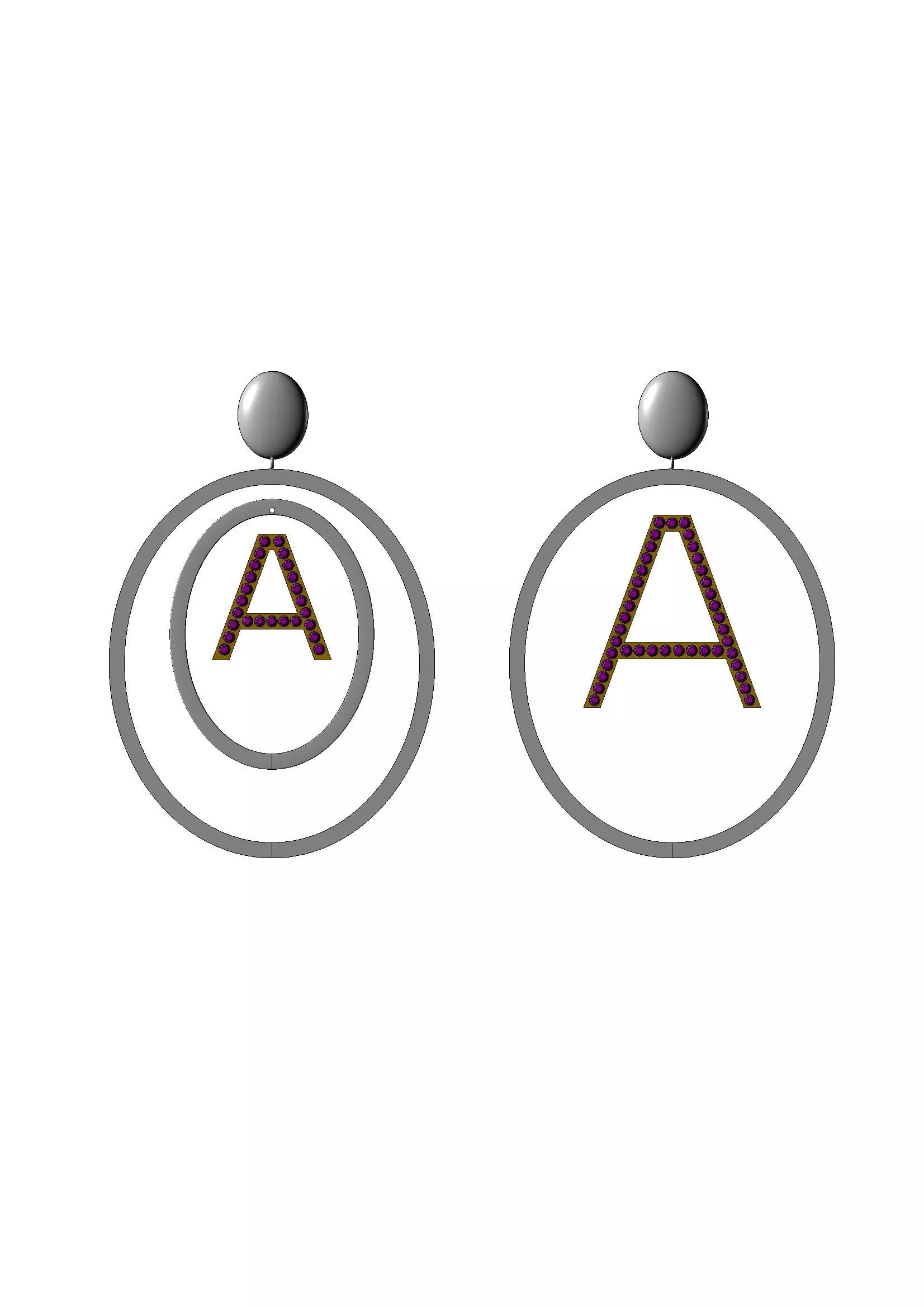 earrings -CG169  3D print model_0