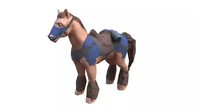 3D horse toy with armor