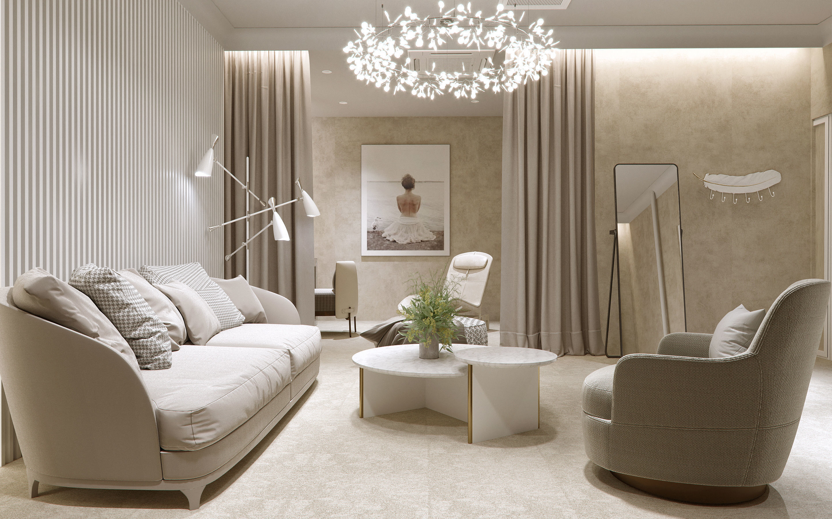 Salon 3d scene 3D model_1