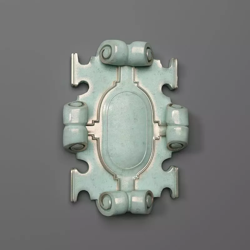 Center chinese celadon wall plaque 3D print model