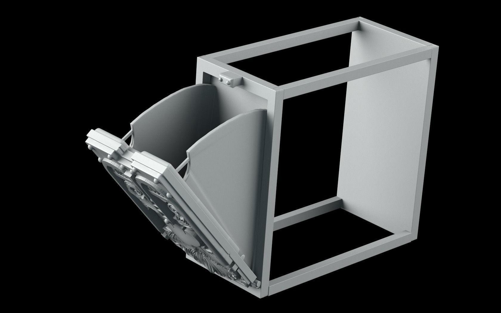 Dice case bookend 3D print model_1