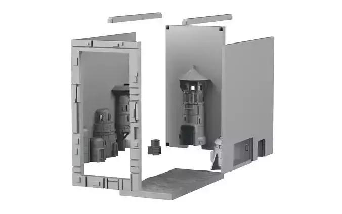 Sci-Fi bookend 3D print model