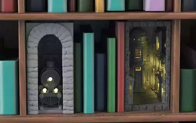 Magic Bookends 3D print model
