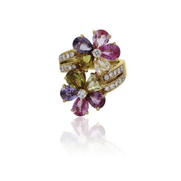 rings fleurs -CG176 3D print model_3