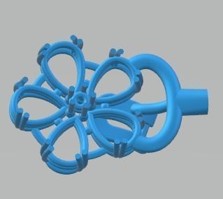 rings fleurs -CG176 3D print model_14