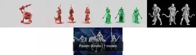 Paladin Bundle 3D Model Collection