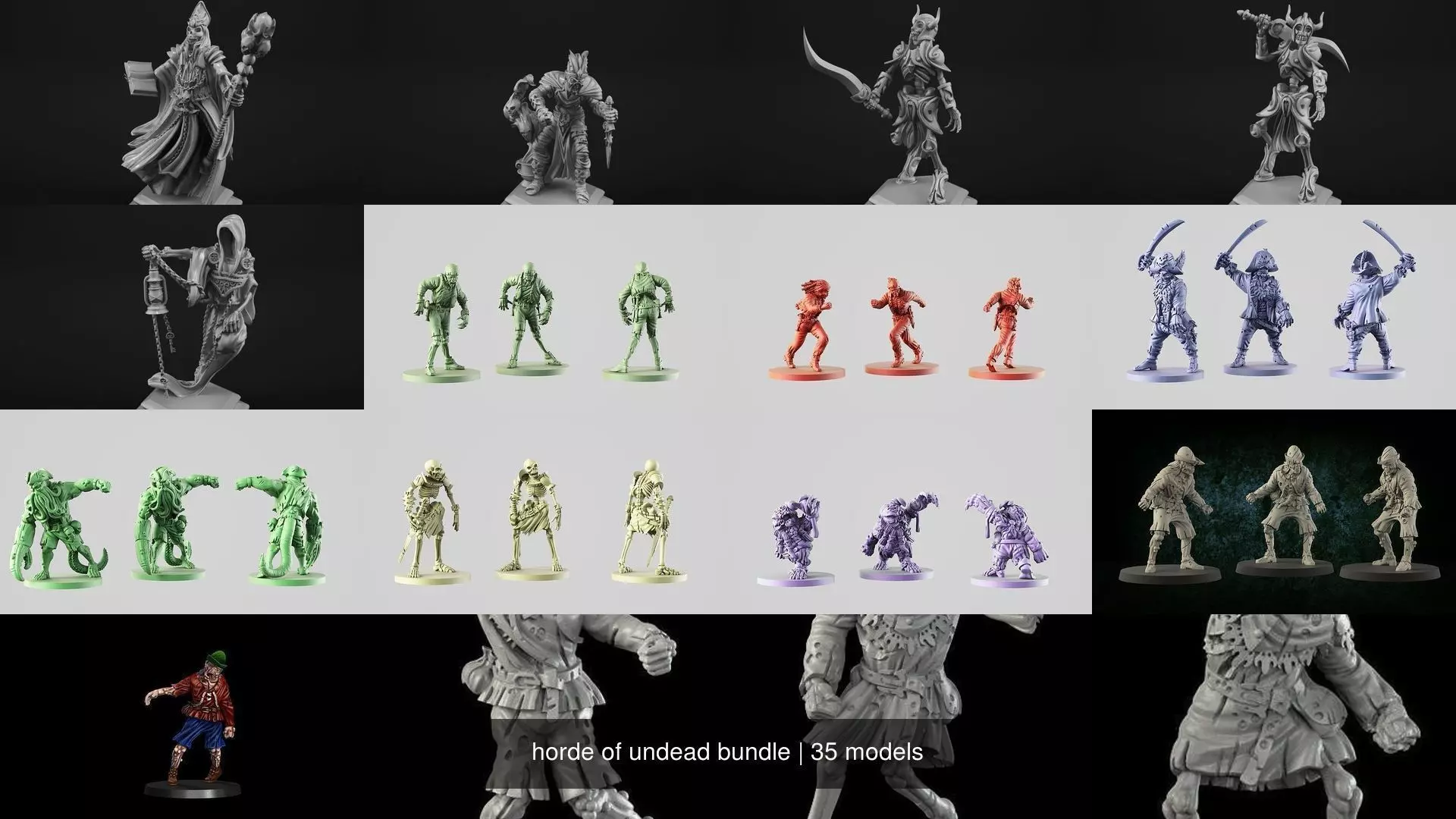horde of undead bundle 3D Model Collection_0