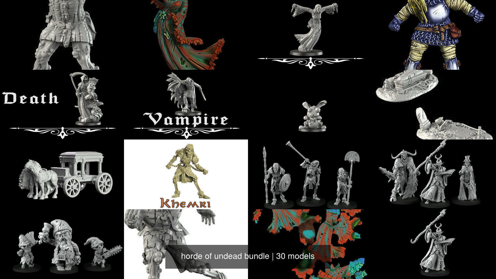 horde of undead bundle 3D Model Collection_11