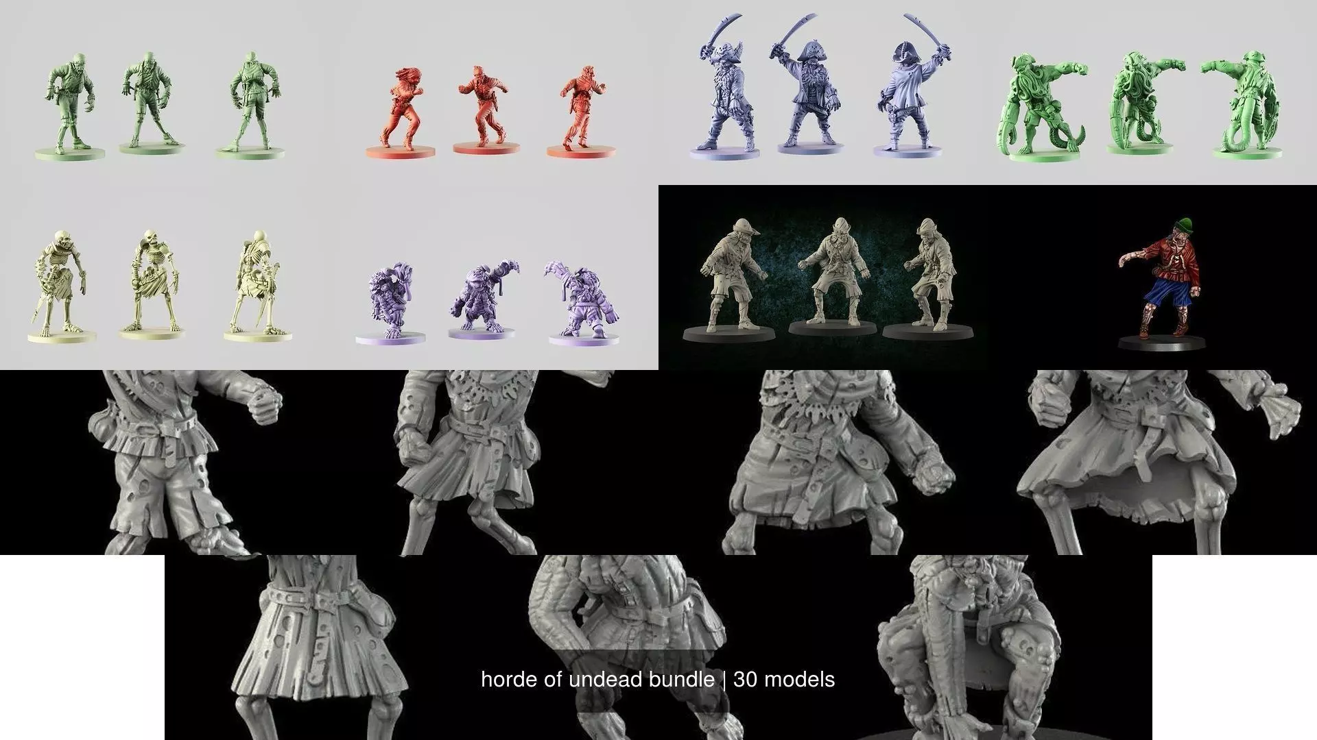 horde of undead bundle 3D Model Collection_5