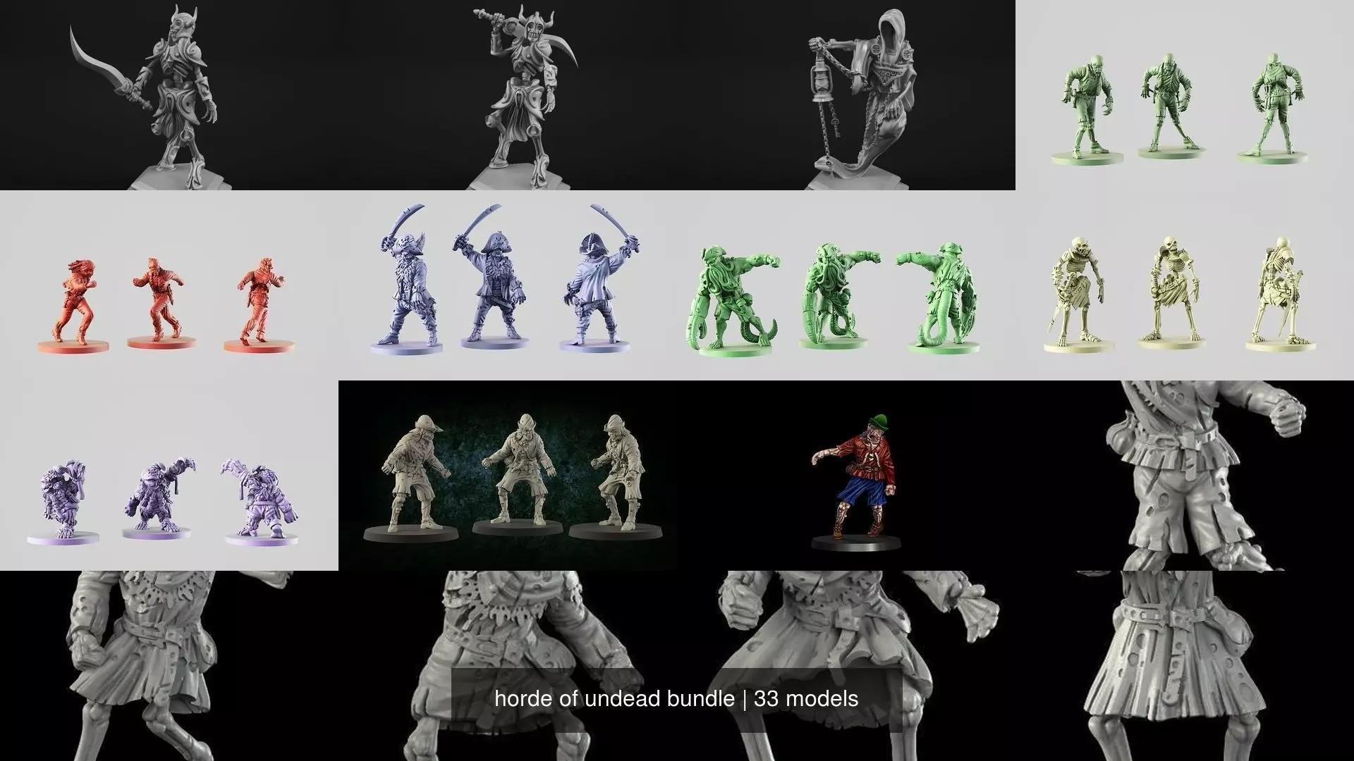 horde of undead bundle 3D Model Collection_2