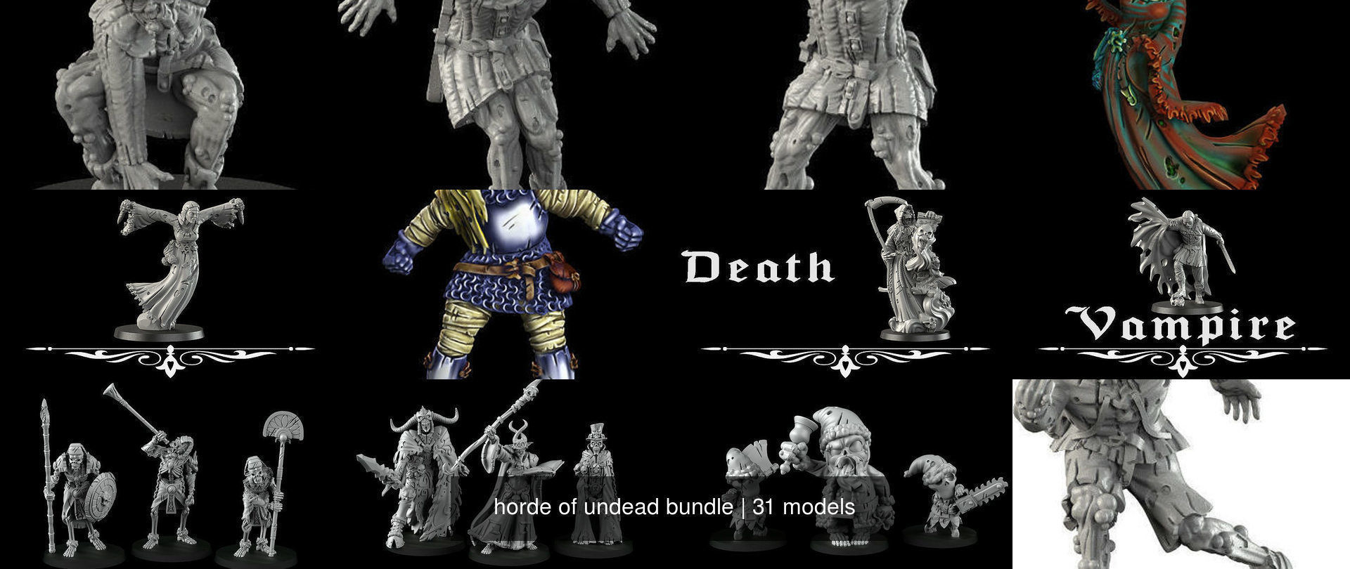 horde of undead bundle 3D Model Collection_10