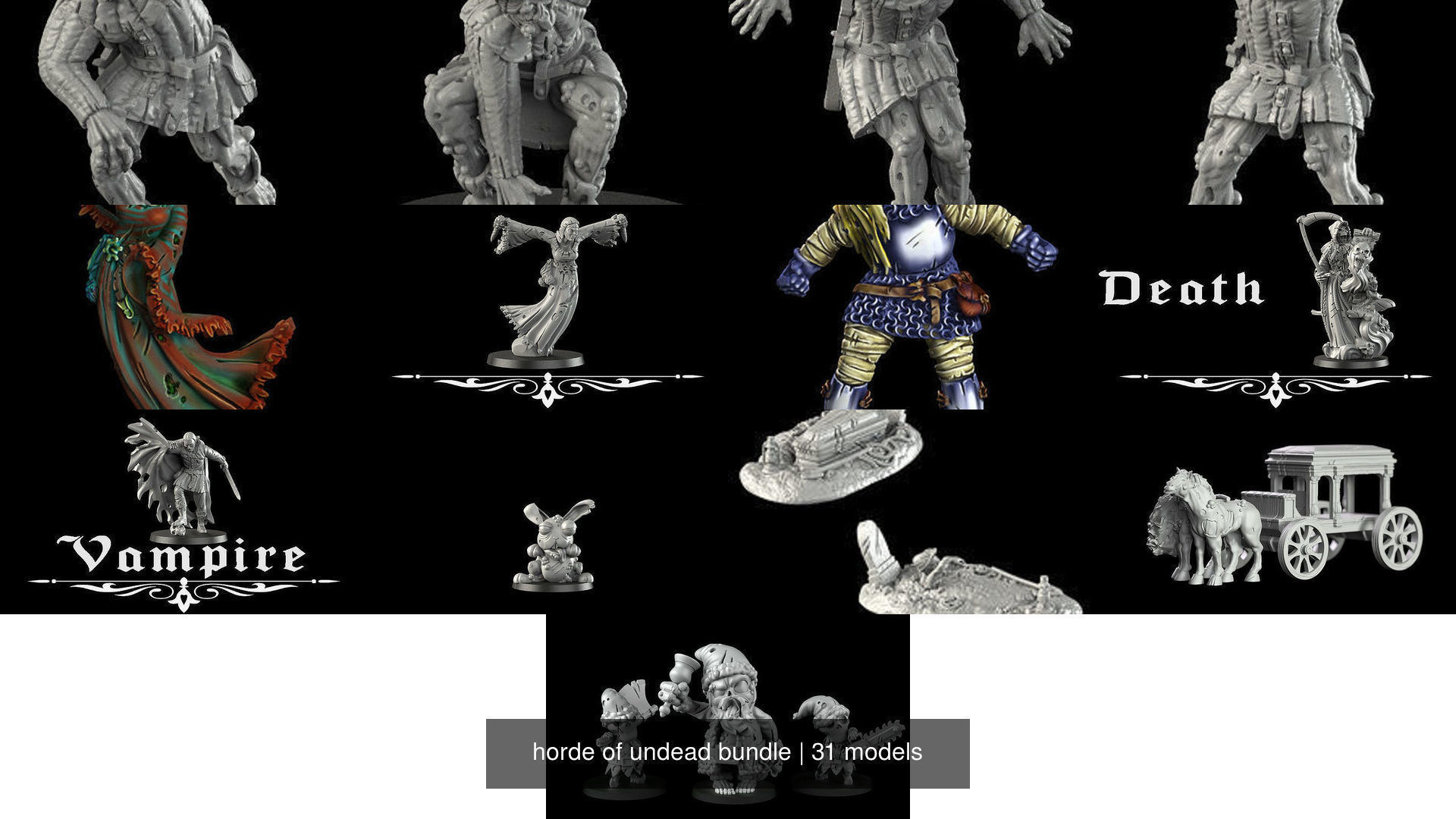 horde of undead bundle 3D Model Collection_8