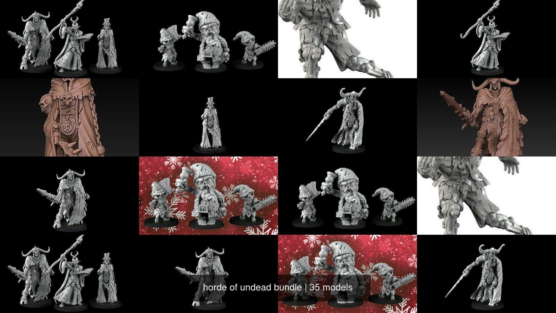horde of undead bundle 3D Model Collection_12