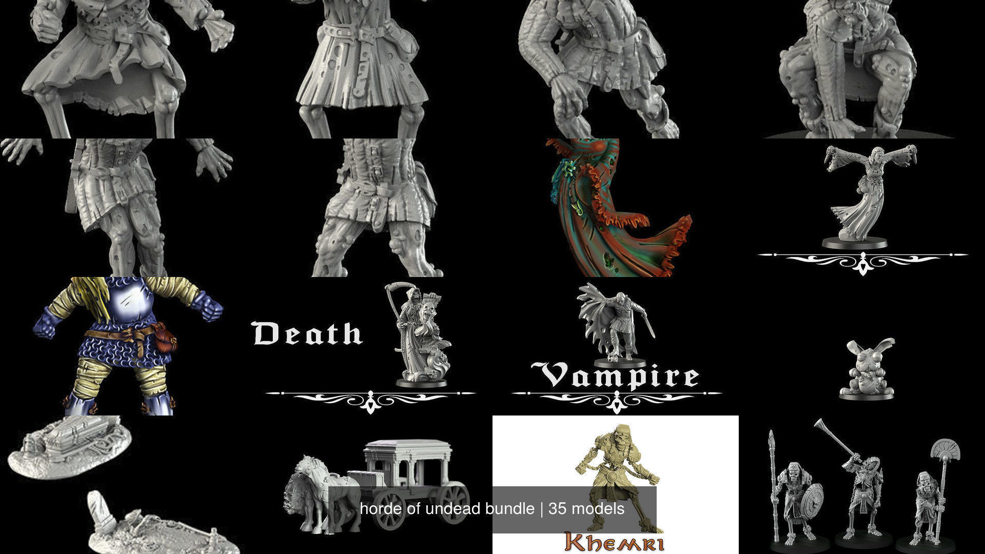 horde of undead bundle 3D Model Collection_6