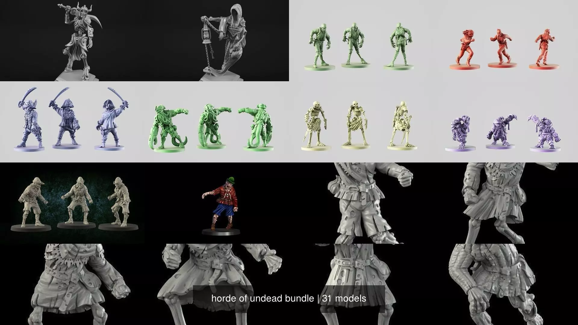 horde of undead bundle 3D Model Collection_4
