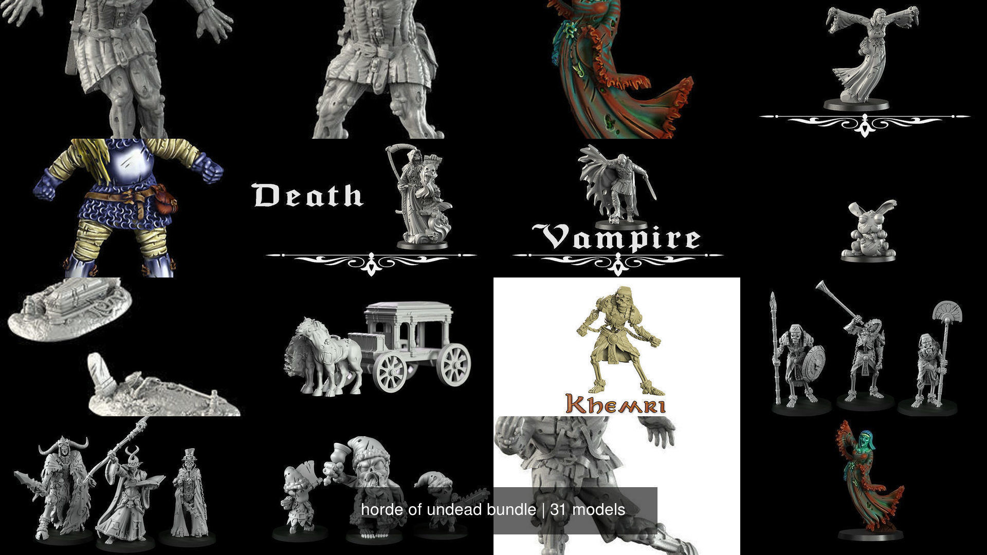 horde of undead bundle 3D Model Collection_9