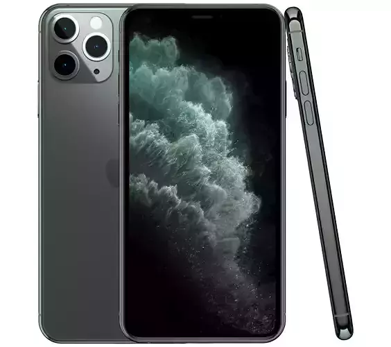 Apple iPhone 11 Pro Max Midnight Green Low-poly 3D model