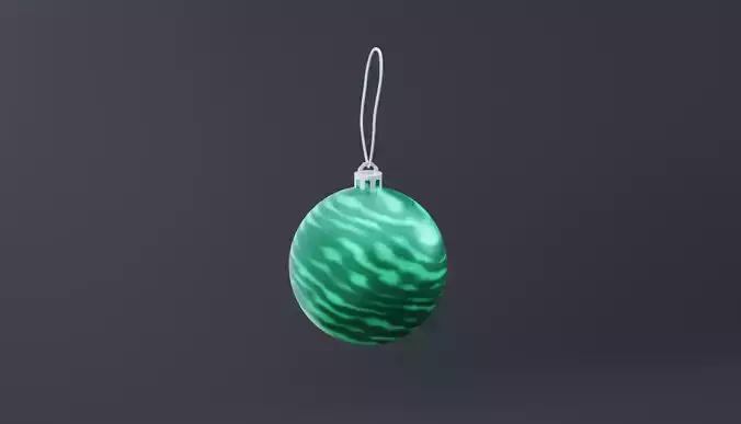 Green waves Christmas Ball 