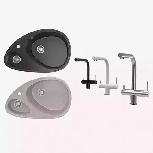 Kitchen faucet with sink