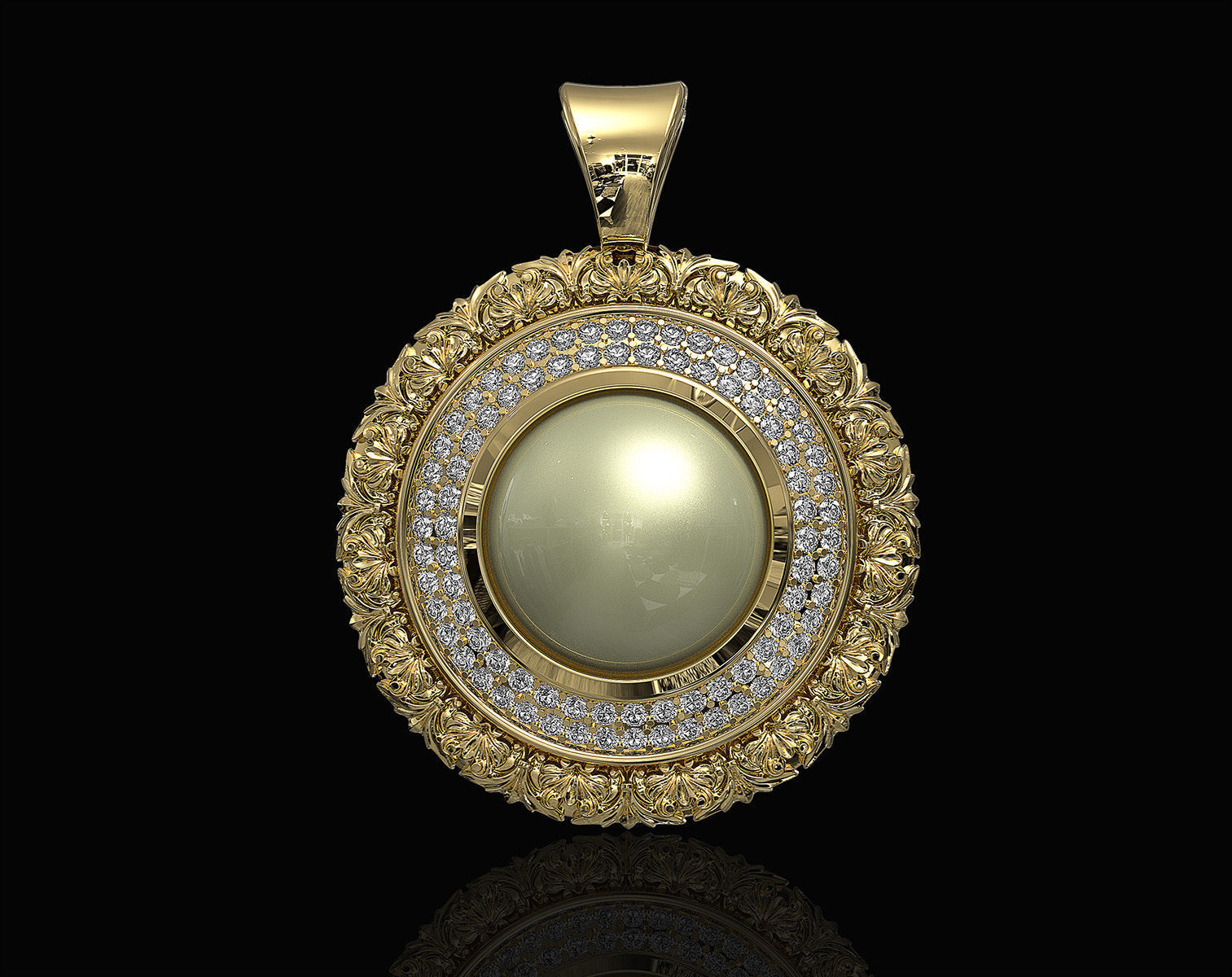 Oriental Cabochon Set 3D Model Collection_3