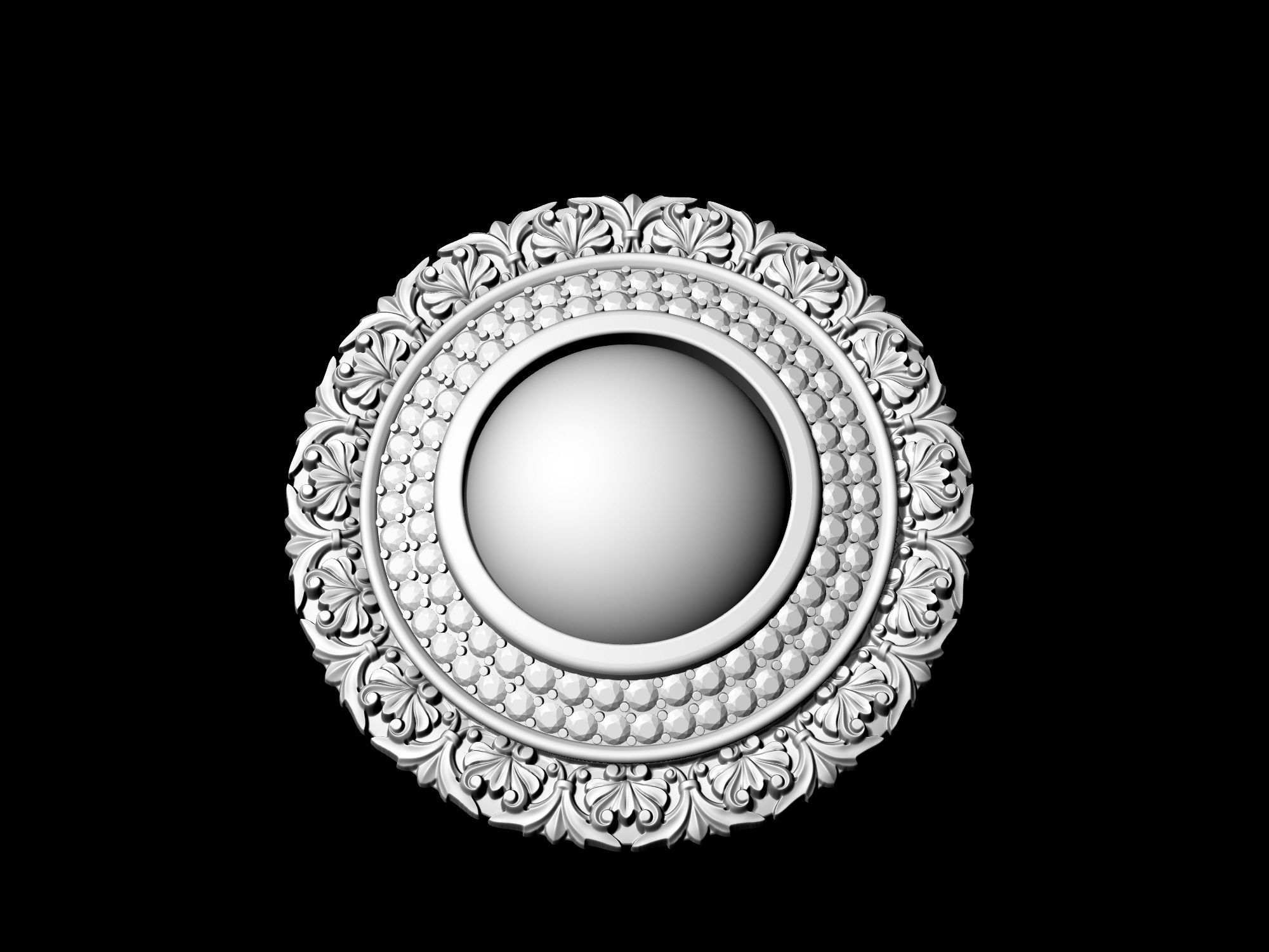 Oriental Cabochon Set 3D Model Collection_25