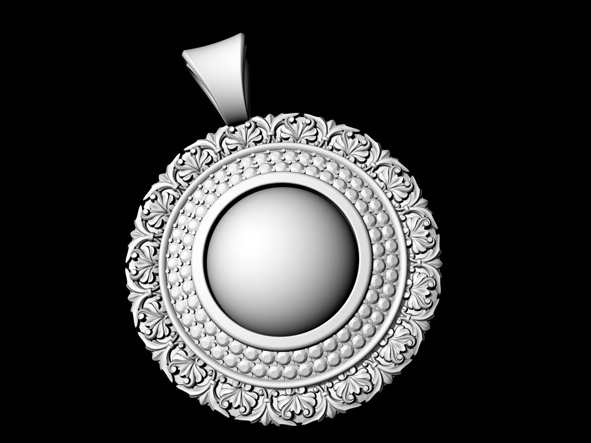 Oriental Cabochon Set 3D Model Collection_11