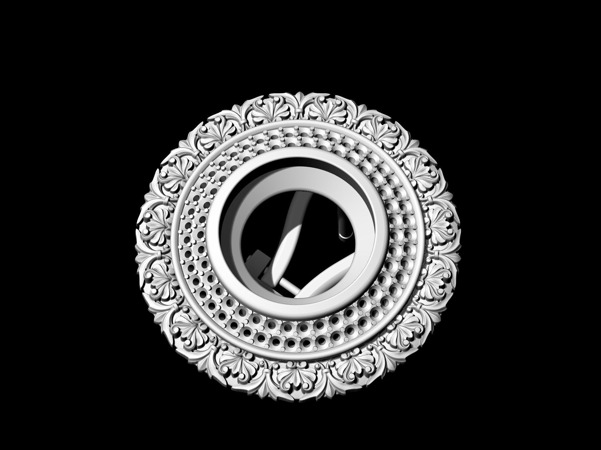 Oriental Cabochon Set 3D Model Collection_27