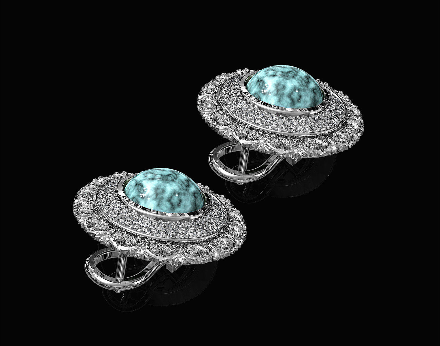 Oriental Cabochon Set 3D Model Collection_17