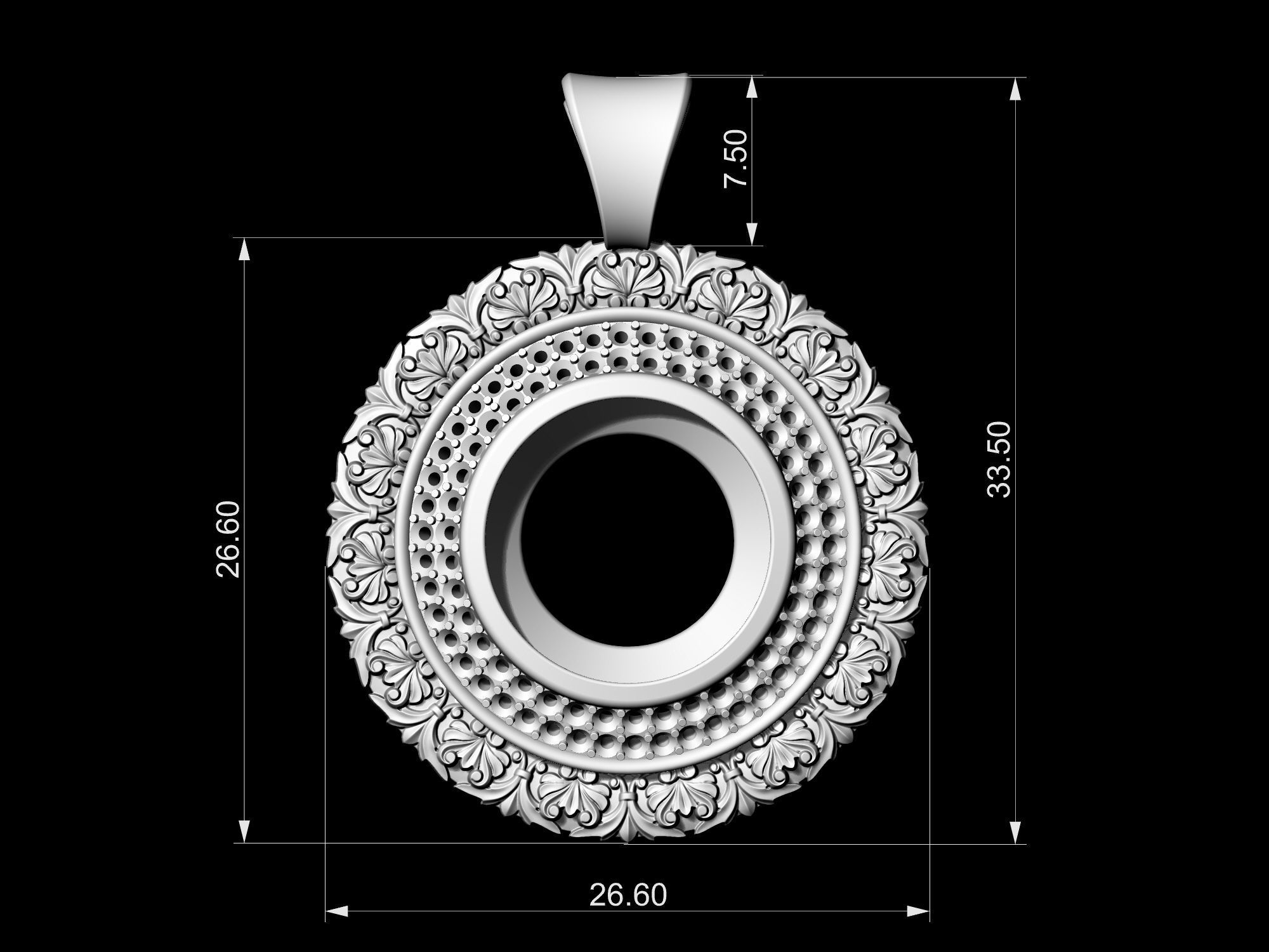 Oriental Cabochon Set 3D Model Collection_8