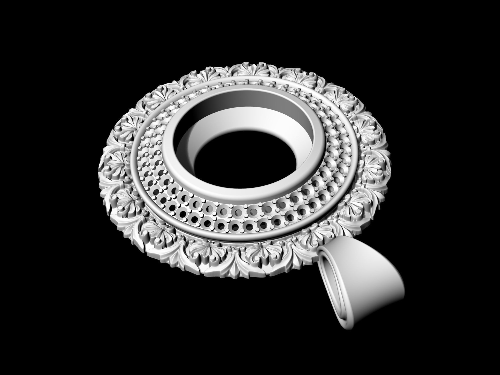 Oriental Cabochon Set 3D Model Collection_15