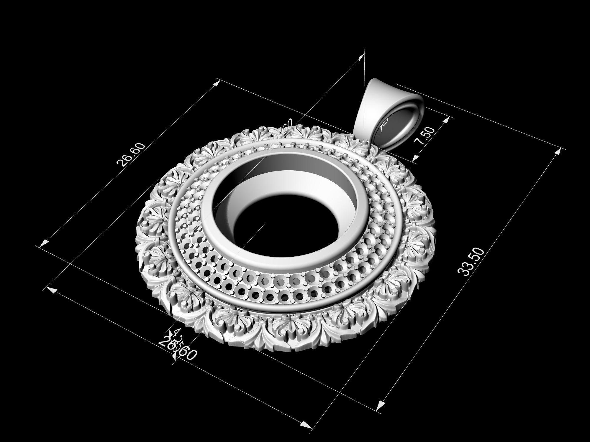 Oriental Cabochon Set 3D Model Collection_10