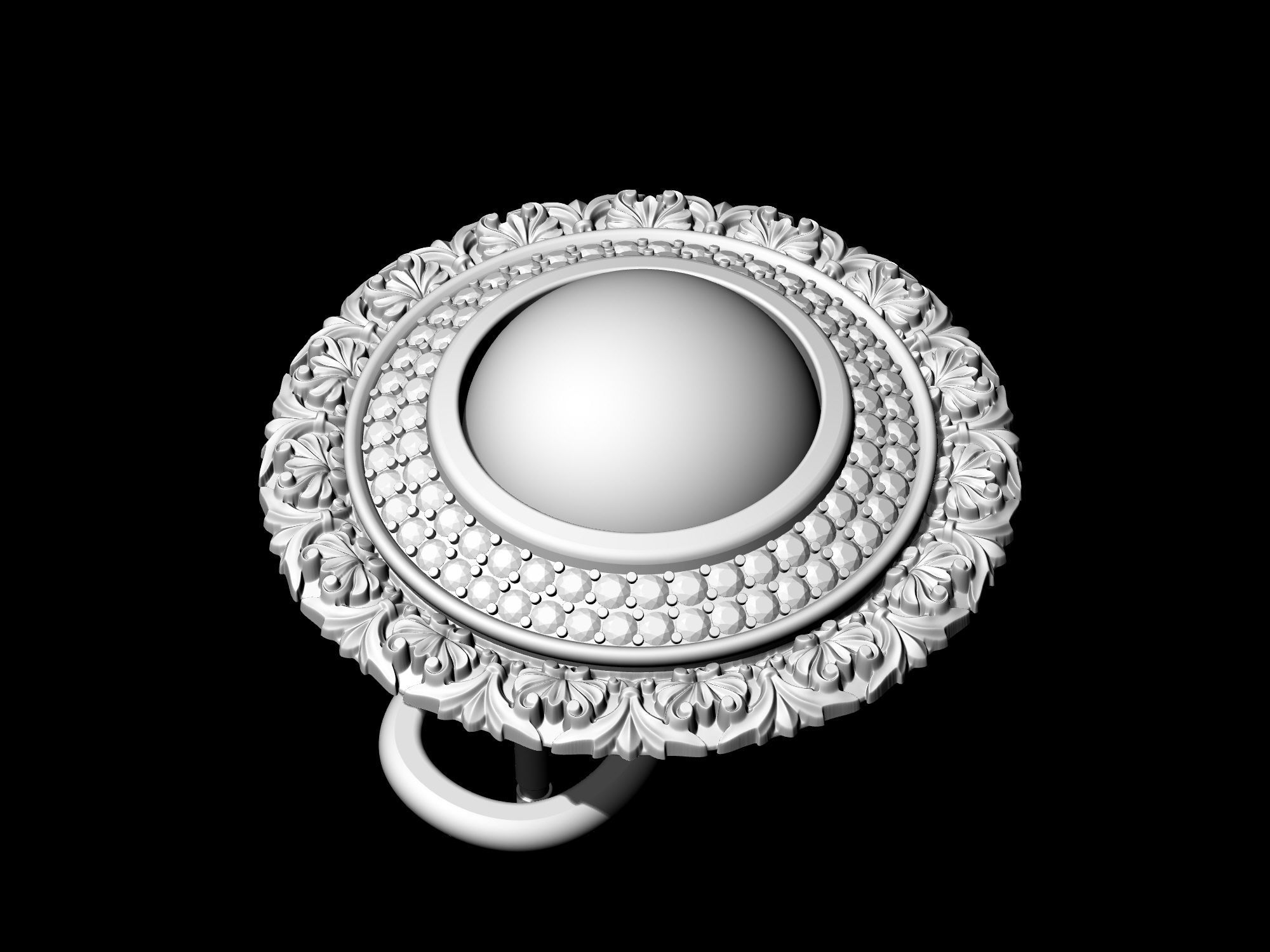 Oriental Cabochon Set 3D Model Collection_26