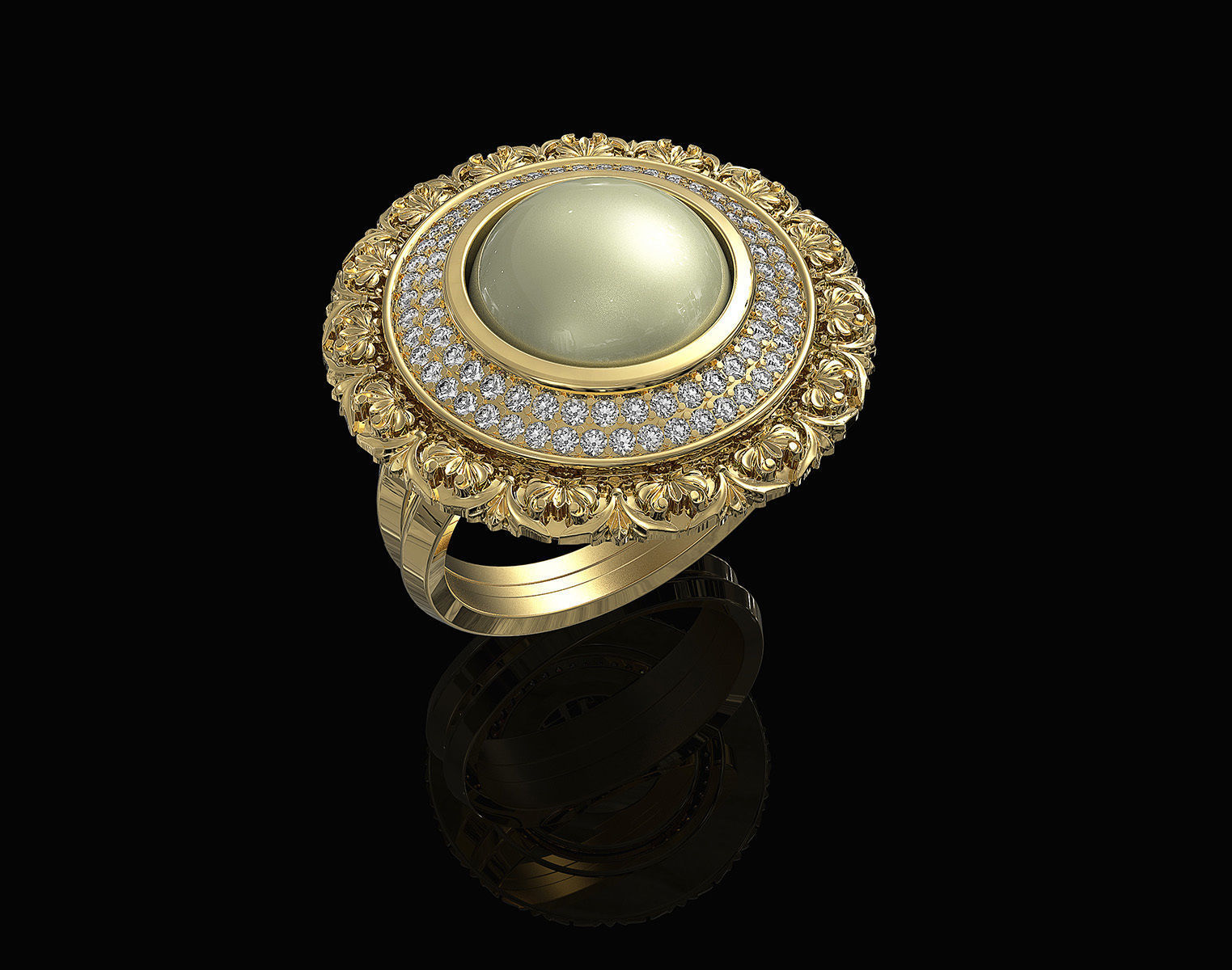 Oriental Cabochon Set 3D Model Collection_33
