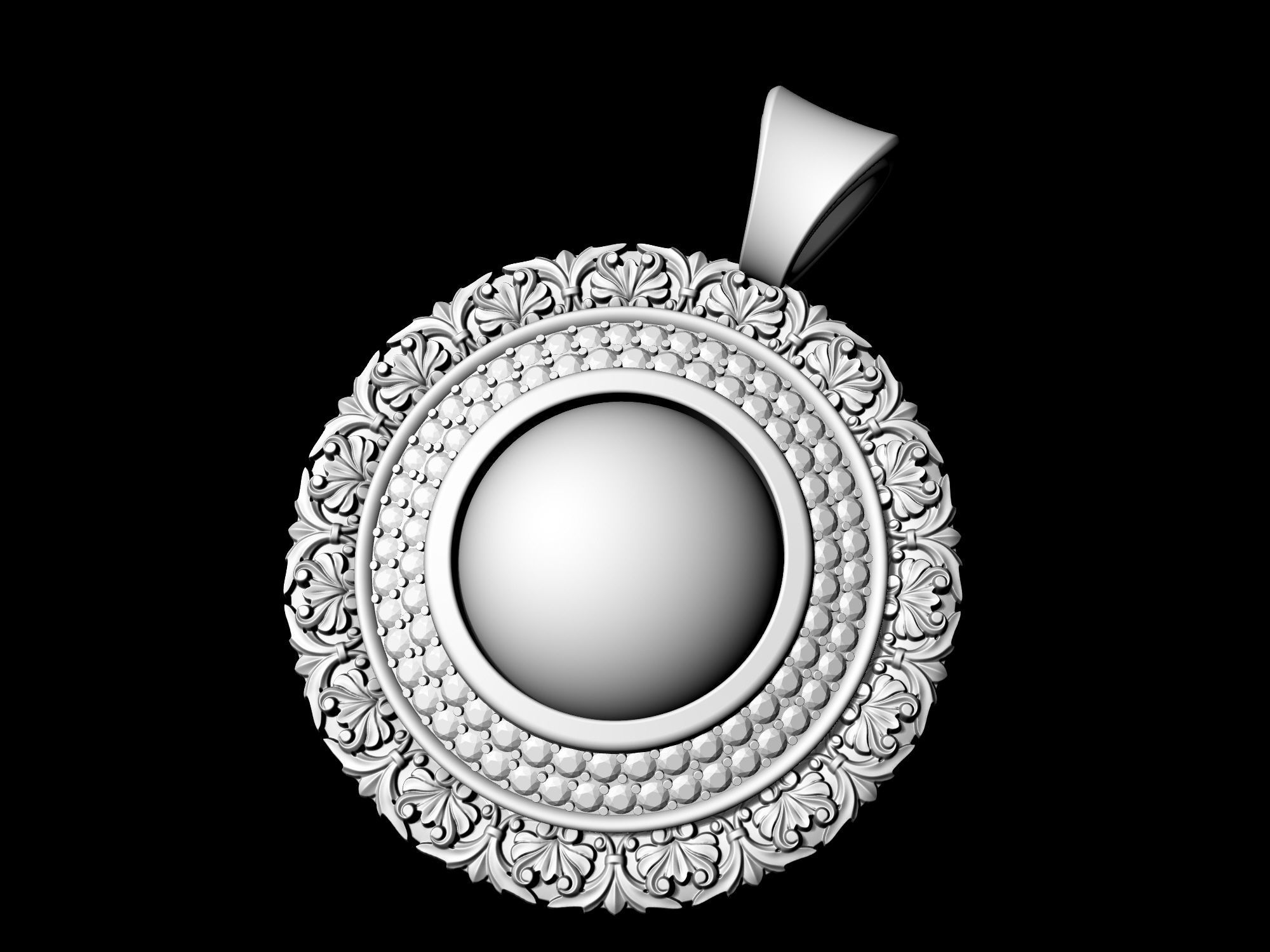 Oriental Cabochon Set 3D Model Collection_12