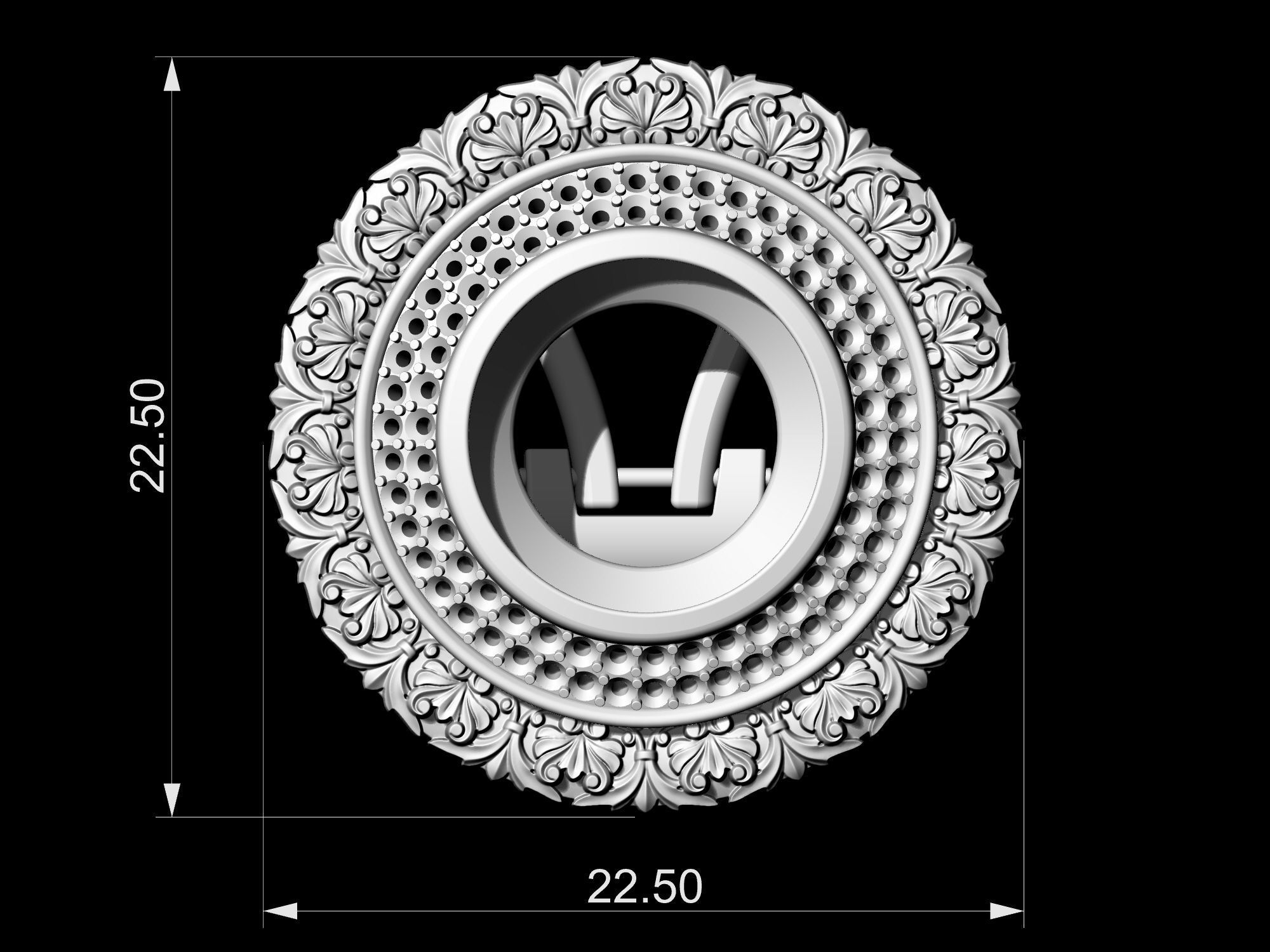 Oriental Cabochon Set 3D Model Collection_23