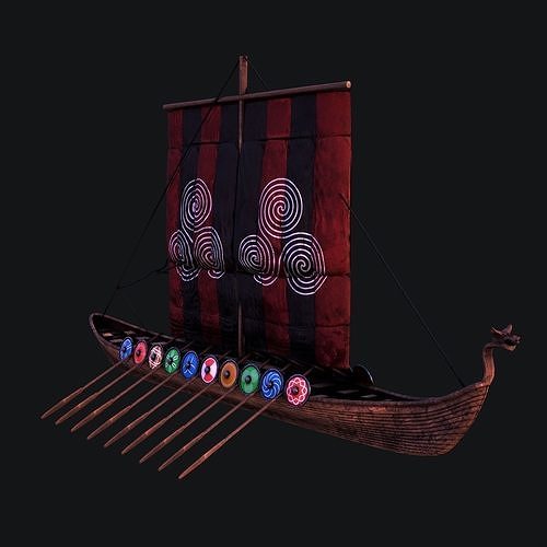 Vikings Ship v1 Low-poly 3D model