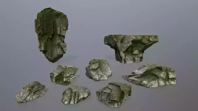 rocks rock with grass